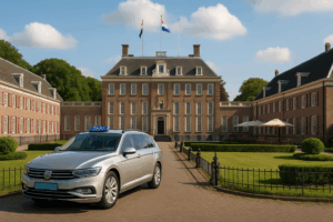 Foto van een taxi voor Slot Zeist